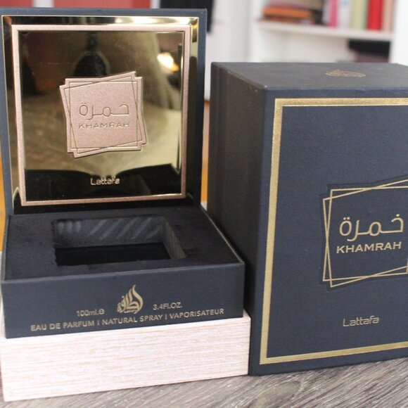 Lattafa Khamrah perfume box - Picture 2 of 5